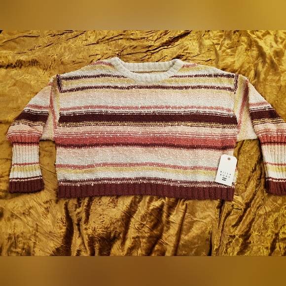 Billabong Easy Going Stripe Sweater Rose - Picture 8 of 15